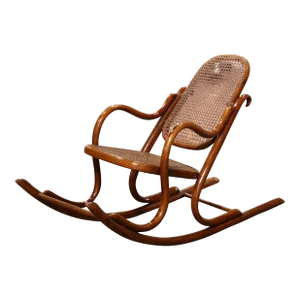 Early 20th Century French Thonet Style Bentwood Child Rocking Chair