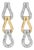 Gold Vermeil 1/10 Cttw Diamond Bold Knot Link Earrings, Pair For Sale