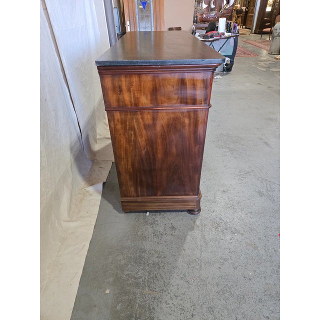 French Late 1800s Louis Philippe Mahogany Buffet With Secretary For Sale - Image 3 of 12