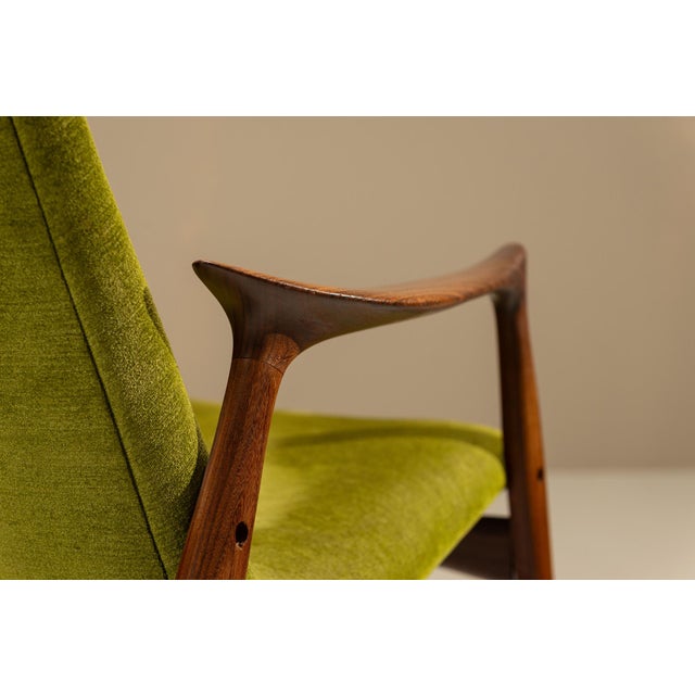 Brown Lounge Chairs attributed to Arne Hovmand-Olsen, Denmark, 1960s, Set of 2 For Sale - Image 8 of 11