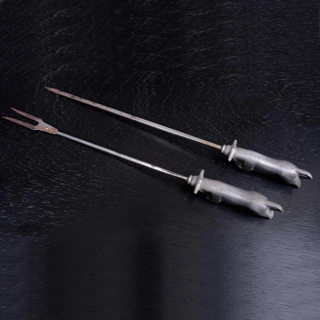 1960s Italian Steer BBQ Skewers Patio Grill For Sale In San Diego - Image 6 of 12