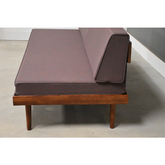 Mid-Century Modern 1950s Walnut Mid Century Daybed Sofa For Sale - Image 3 of 8
