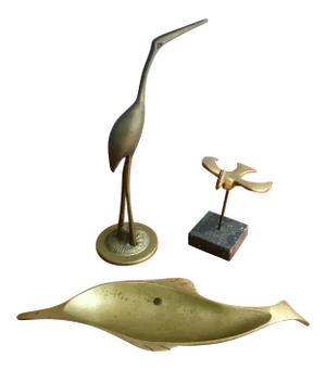 Mid Century Brass Trinket Menagerie