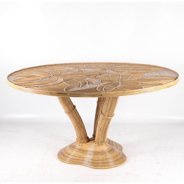 Vintage Rattan Dining Table For Sale - Image 12 of 12