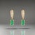 Natural Emerald Diamond Earrings 14k Yellow Gold 1.09 TCW Certified For Sale - Image 12 of 13