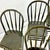 Late 19th C. Antique Americana Farmhouse Boho Chic Chippy Paint Windsor Pine Dining Chairs - Set of 6. For Sale - Image 6 of 16
