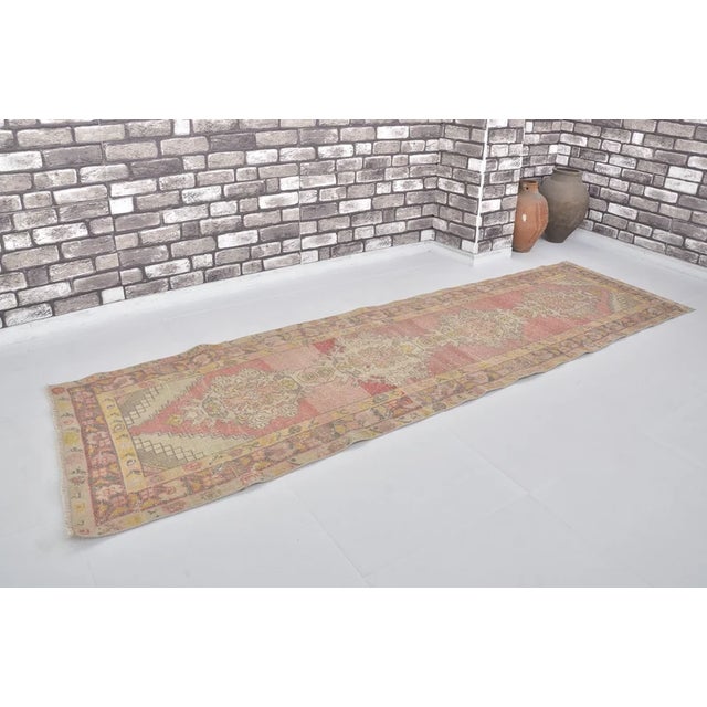 Handmade wool carpet in Turkish Anatolia , Vintage Oushak Rug,Turkish Vintage Anatolian Rug, Handmade wool Rug . One Of...