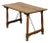 Italian 19th Century Walnut Console Table with Column Legs and Iron Stretchers For Sale