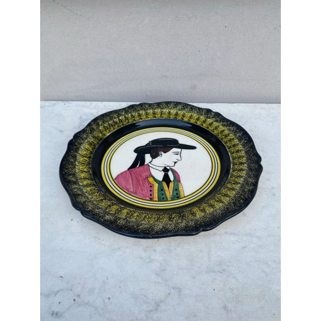 French Faience Plate Quimper circa 1950.