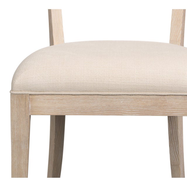 Swedish Klismos Cane Back Dining Chairs, Bleached Oak, Sets of 2 For Sale In Raleigh - Image 6 of 11