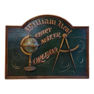 Early 20th Century Chart Makers Sign For Sale