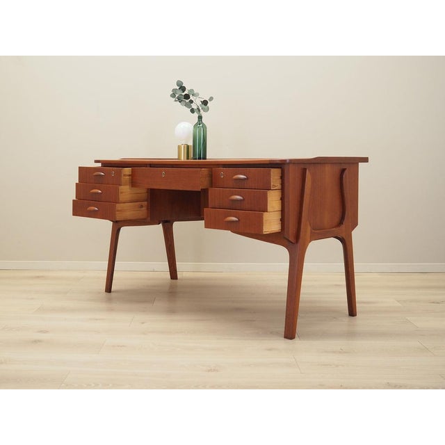 Danish Teak Desk, 1970s For Sale - Image 4 of 17