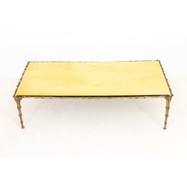 Maison Jansen Maison Jansen Style Brass Coffee Table For Sale - Image 4 of 8