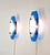 Mid-Century Modern Blue and White Acrylic Glass Wall Lamps, Italy, 1970s, Set of 2 For Sale - Image 16 of 18