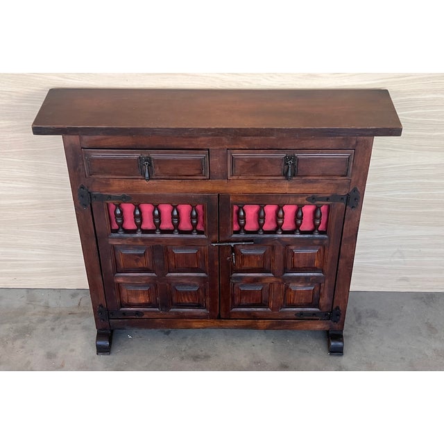 1920s Spanish Carved Walnut Chest of Drawers, Nightstands or Narrow Console, 1920s For Sale - Image 5 of 10