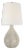 AERIN by Visual Comfort Signature Rana Large Table Lamp in Bone Craquelure with Linen Shade For Sale