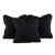 Designer P Kaufmann Waverly Black Solid Cotton Pillow Covers- 3 Pieces For Sale - Image 10 of 10