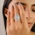 Add timeless sparkle to your collection with this Art Deco Marquise Cluster Ring, beautifully crafted in high-quality...