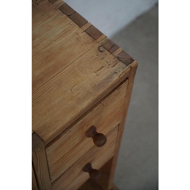 Antique Danish Pine Apothecary Cabinet or Console, 1850s-1880s For Sale - Image 9 of 16