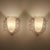 Frosted Amber Glass and Wrought Iron Wall Sconces with Metal Frames, Set of 2 For Sale - Image 17 of 18