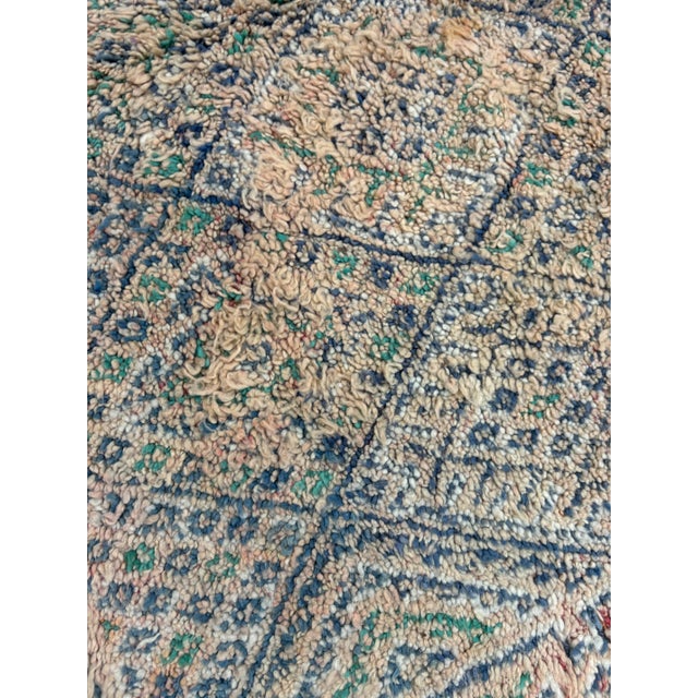 1970s Vintage Moroccan Boujad Wool Rug For Sale - Image 5 of 10