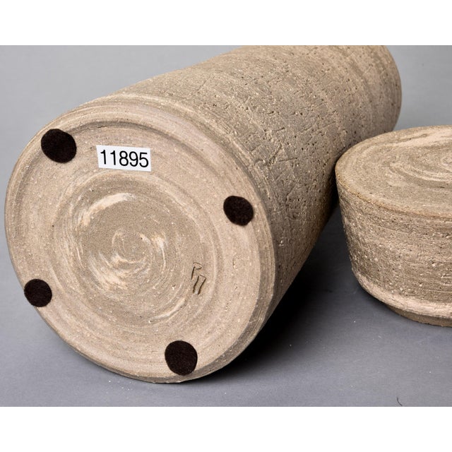 New Tall Lidded German Ceramic Vessel For Sale - Image 9 of 9