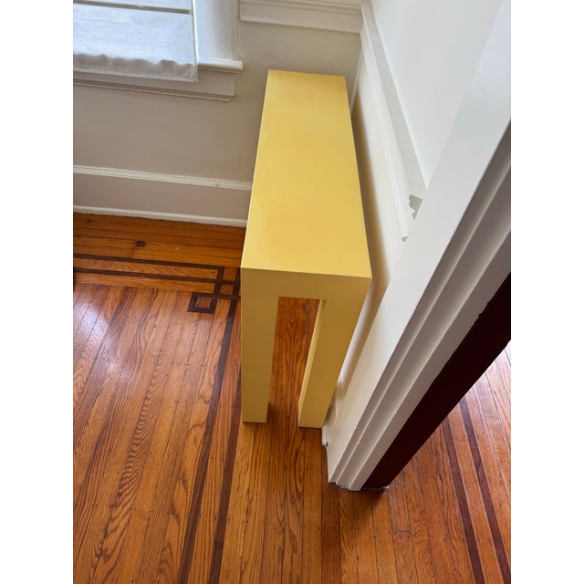 Mid Century Modern Parsons Console Table For Sale - Image 4 of 5