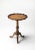 Traditional Dansby Pedestal Accent Table, Brown For Sale - Image 3 of 3