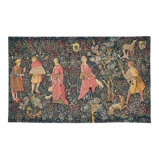 Noble Pastorale Silkscreen Tapestry - 140 X 230 Cm (4'7" X 7'7") - Requires Rod Size 6 For Sale