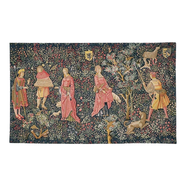 Noble Pastorale Silkscreen Tapestry - 140 X 230 Cm (4'7" X 7'7") - Requires Rod Size 6 For Sale