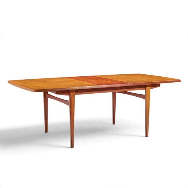 Kurt Østervig Style Mid Century Danish Rosewood Expanding Hidden Leaf Dining Table With 2 Leaves For Sale - Image 9 of 13