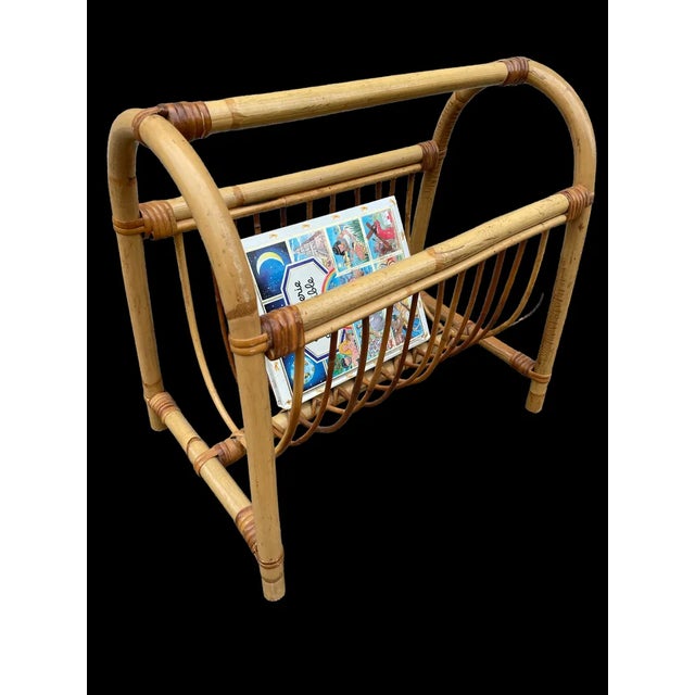 70s rattan rack Good condition.