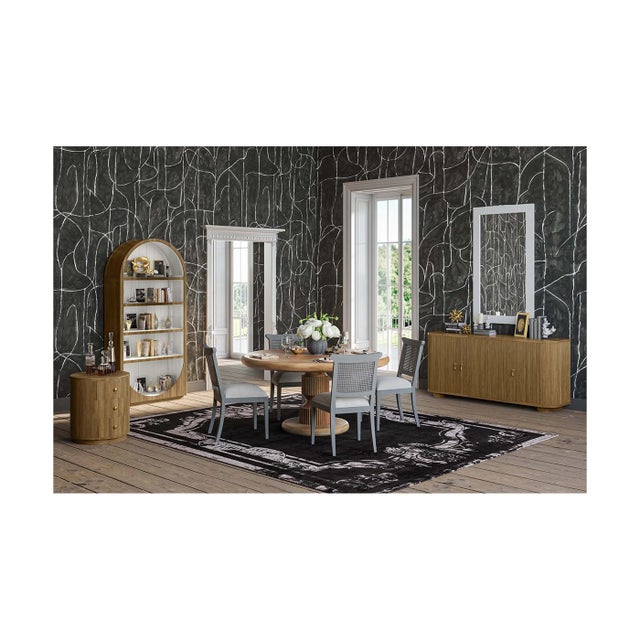 Mid-Century Modern Scandinavian Reeded Wood Sideboard For Sale - Image 3 of 11