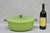Vintage Cast Iron Dutch Oven Made in France 20538 Green Casserole Pot w/ Lid. Circa Late 20th Century. Measurements: 6.5"...