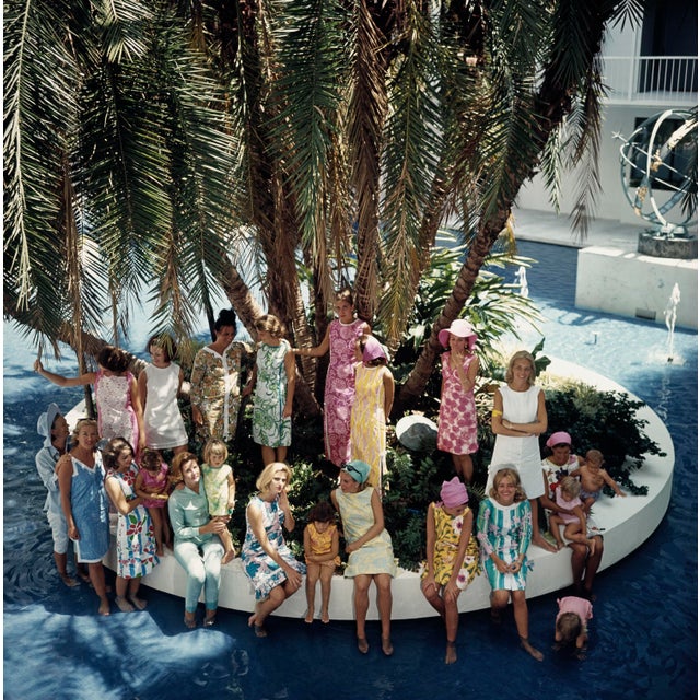 Slim Aarons 'Lilly Pulitzer and Her Designs' 30x30 C-Type Archival Photographic Print From Getty For Sale