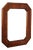20th Century Art Decò Italian Walnut and Mahogany Octagonal Mirror from Bassanos Ebanistery, 1920s For Sale
