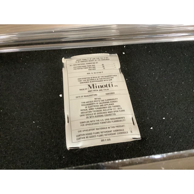 Modern Brand New Minotti Roger Back to Back Low Bench For Sale - Image 3 of 7