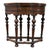 English Jacobean Walnut & Burl Petit Point Top Game Table With Tapestry C1810 For Sale - Image 15 of 16