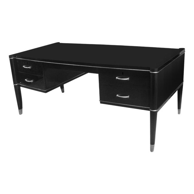 1930s Art Deco Ambassador Desk Designed by De Coene Frères For Sale