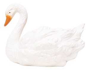 Antique Ceramic Swan Jardiniere from Capodimonte, 1880