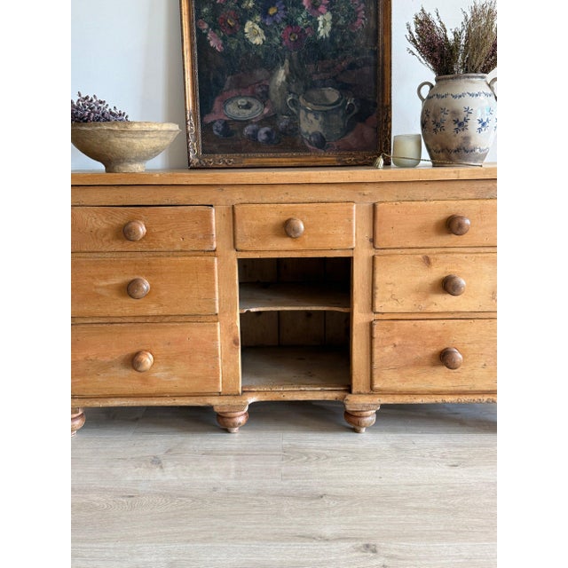 Antique English Pine Sideboard For Sale - Image 4 of 8