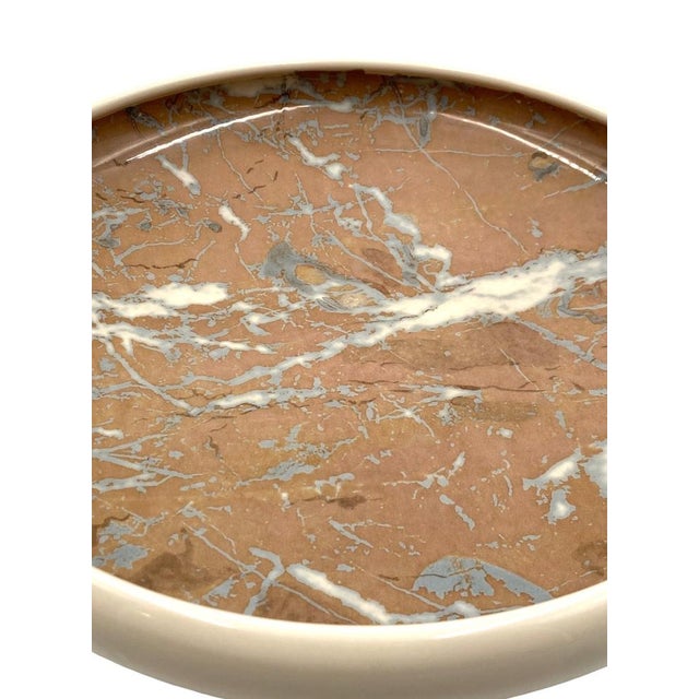 1970s White Marbled Ceramic Centerpiece by Alvino Bagni, 1970 For Sale - Image 5 of 16