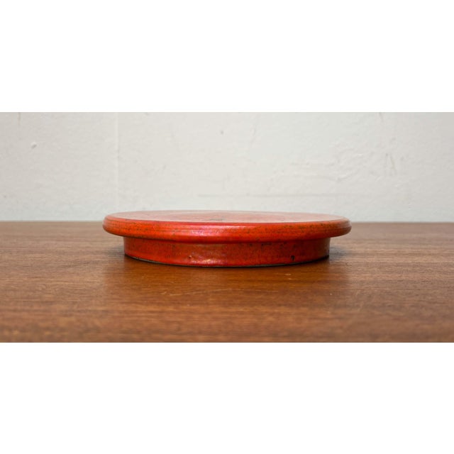 Ceramic Mid-Century Modern Danish Studio Pottery Orange Wall Hanger from Signe Boesen Northroup, 1960s For Sale - Image 7 of 15