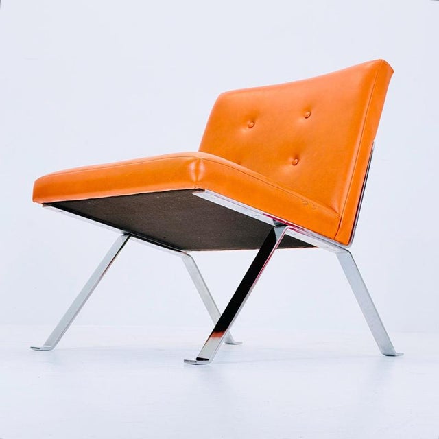 Hans Eichenberger Mid-Century Modern Lounge Chair in Leather by Hans Eichenberger for Girsberger, 1960s For Sale - Image 4 of 18