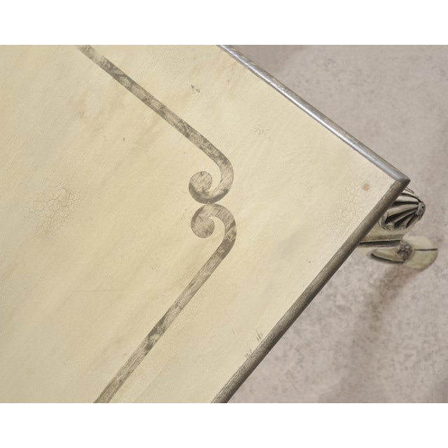 Dennis & Leen Beauvais Painted Square Salon Games Center Table For Sale - Image 16 of 18