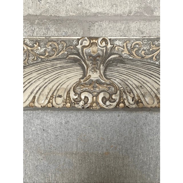 Late 19th Century Antique Neoclassical Style Metal Shell Fan Foliate Motif Fireplace Insert For Sale - Image 5 of 6