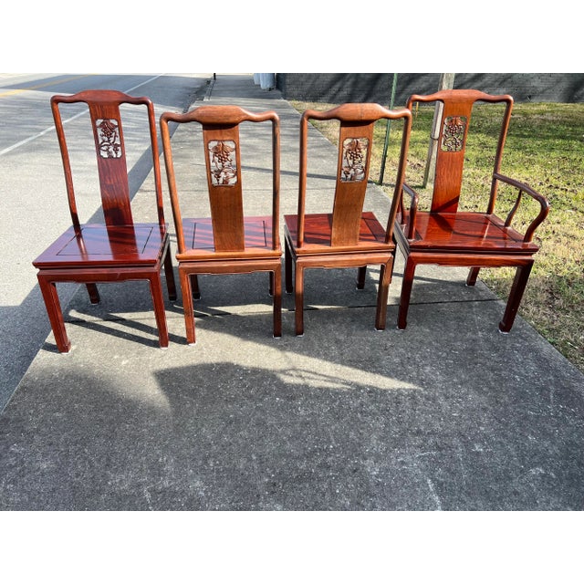 Wood 1970s Rosewood Chairs - Set of 4 For Sale - Image 7 of 8