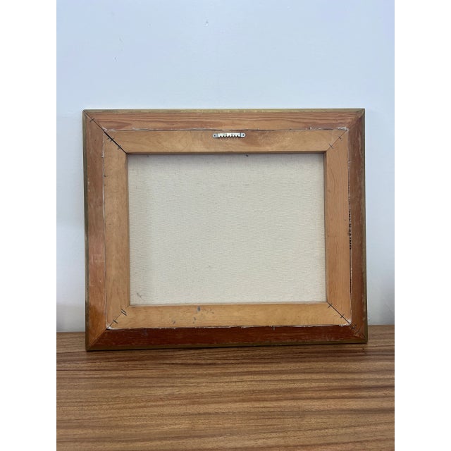 Gold Vintage Framed Painting For Sale - Image 8 of 9