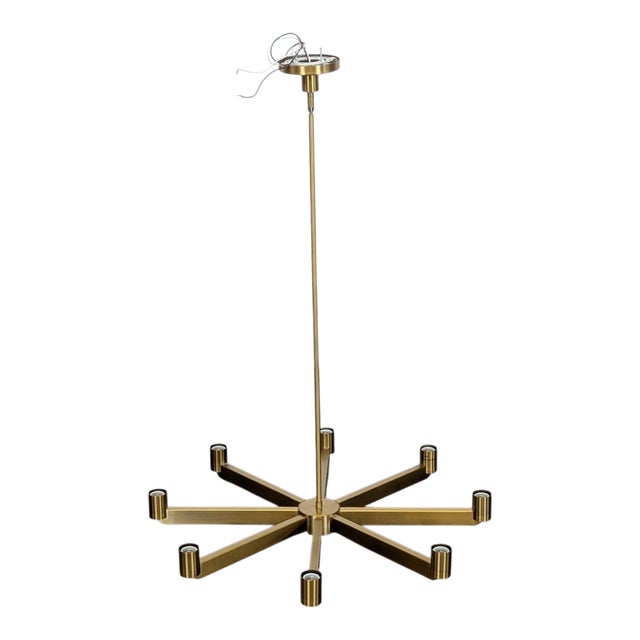Contemporary Kuzco Lighting Claire Modern 8-Light Chandelier in Brushed Brass Finish For Sale