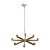 Contemporary Kuzco Lighting Claire Modern 8-Light Chandelier in Brushed Brass Finish For Sale